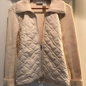 Quilted & woven cotton jacket